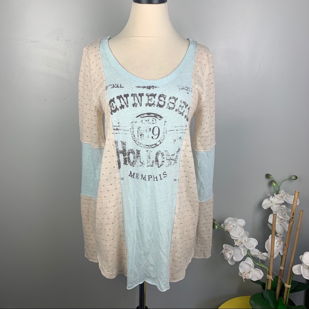 Free People Tennessee Hollow patchwork Tee